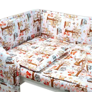 Baby Nellys 3-dílná sada Mantinel s povlečením - Koloušek a kamarádi