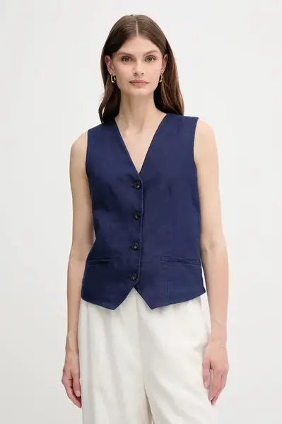 Lněná vesta United Colors of Benetton