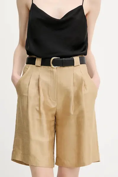 Šortky s příměsí lnu La Petite Française SAVOUREUX