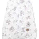 Baby Nellys Spací vak s nohavičkami 88 cm, bavlna, Malý medvídek, bílá/hnědá