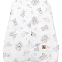 Baby Nellys Spací vak s nohavičkami 88 cm, bavlna, Malý medvídek, bílá/hnědá