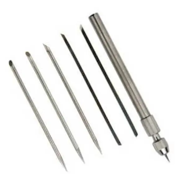 Suchá jehla Abig výměnná kovová, 5ks hrotů