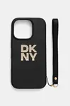Obal na telefon Dkny iPhone 16 Pro 6.3" černá barva, DKHCP16LPBSWSK
