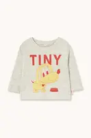 Kojenecké tričko s dlouhým rukávem Tinycottons PUPPY GRAPHIC BABY TEE béžová barva, s potiskem, AW25-321