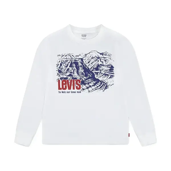 Dětské bavlněné tričko s dlouhým rukávem Levi's CANYON LS TEE