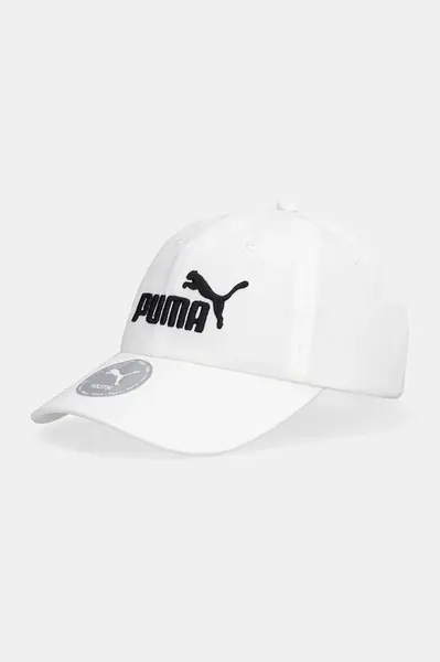 Bavlněná baseballová čepice Puma ESS NO.1 LOGO BB Cap Jr bílá barva, 026554