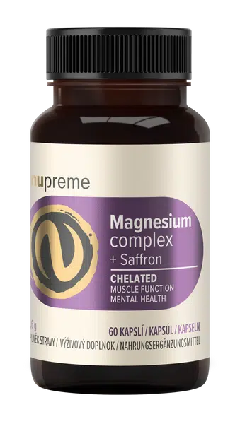 NUPREME Magnesium + šafrán chelát 60 kapslí