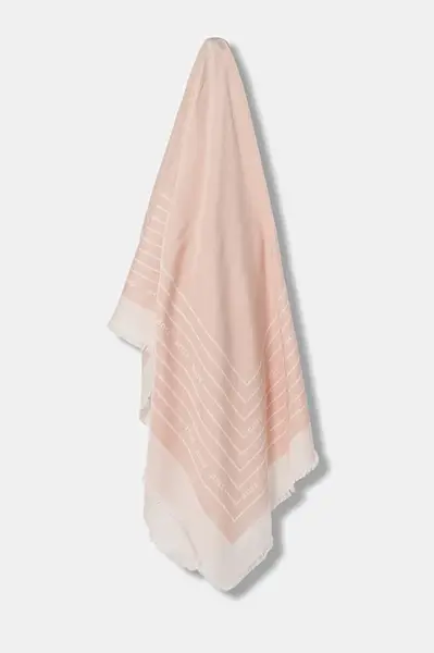 Hedvábný šátek BOSS Laik šedá barva, 50521800