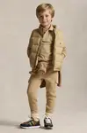 Dětské tepláky Polo Ralph Lauren béžová barva, 322892354017