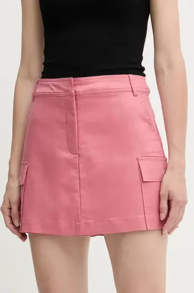 Kalhotová sukně Morgan růžová barva, mini, JITTY