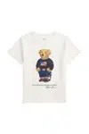 Dětské bavlněné tričko Polo Ralph Lauren bílá barva, s potiskem, 322P00508001