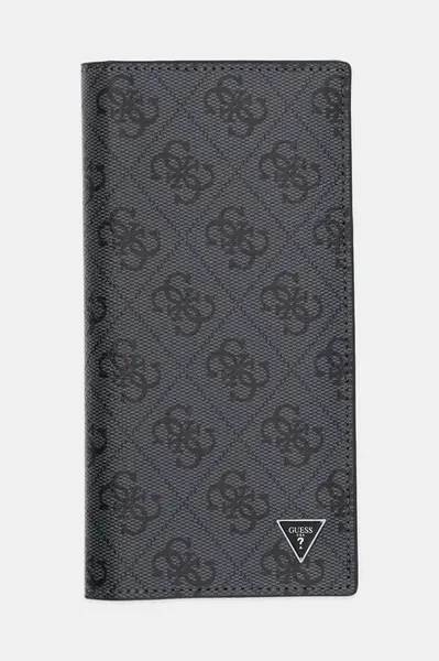 Kožená peněženka Guess černá barva, SMLYLL LEA39