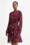 Šaty Armani Exchange vínová barva, mini, XW001018 AF12051