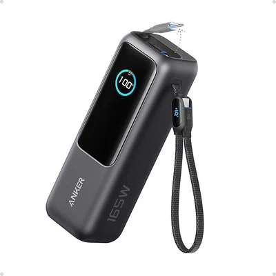 Anker 25000mAh, 165W Powerbanka s kabelem USB-C šedá