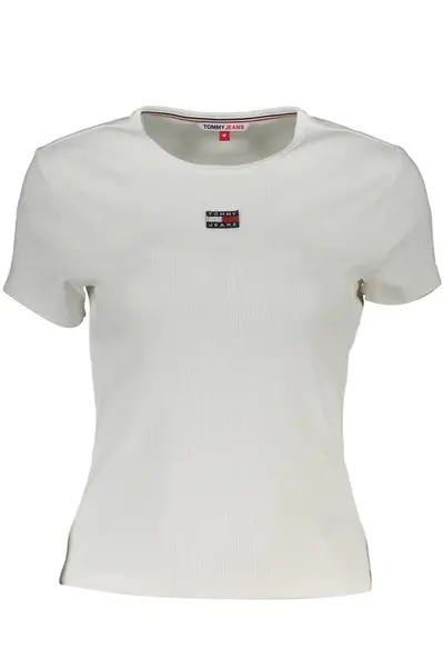 TOMMY HILFIGER WOMEN'S WHITE SHORT SLEEVE T-SHIRT
