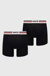 Boxerky Levi's 2-pack pánské, černá barva