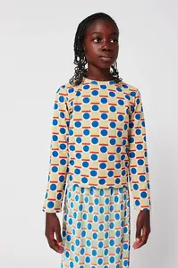 Dětské bavlněné tričko s dlouhým rukávem Bobo Choses Geometric Scacs