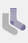 Ponožky Tommy Hilfiger 2-pack fialová barva, 701236502