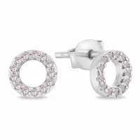 Brilio Silver Půvabné stříbrné náušnice kruhy EA102WP