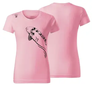 Giants fishing tričko dámské plavající kapr růžové - l
