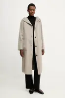 Vlněný kabát Liviana Conti hnědá barva, F5WW72