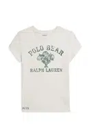 Dětské bavlněné tričko Polo Ralph Lauren bílá barva, 313979039001