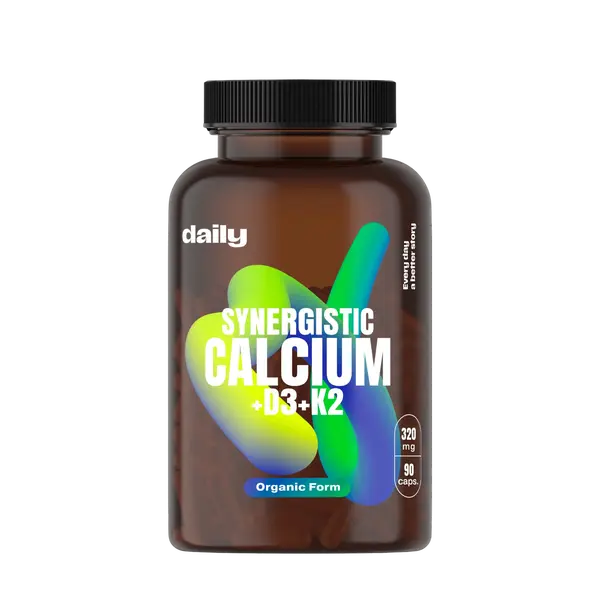 DAILY Synergistic Calcium + D3 + K2 90 kapslí