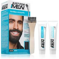 Just for Men Men Moustache & Beard barva na vousy pro zakrytí šedin odstín M-55 Black 1 ks