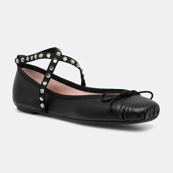 Kožené baleríny Pretty Ballerinas Kristen černá barva, 52649_001