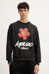 Bavlněná mikina Kenzo Kenzo x Futura pánská, černá barva, s potiskem, FF65SW2524MC
