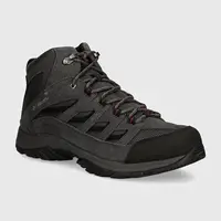 Boty Columbia Crestwood Mid Waterproof pánské, šedá barva, 2100641