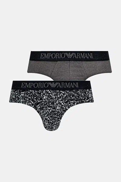 Spodní prádlo Emporio Armani Underwear 2-pack pánské, šedá barva, EM000251 AF10797