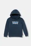 Dětská mikina Levi's ON THE ROAD BATWING HOODIE tmavomodrá barva, s kapucí, s potiskem, 8EP036