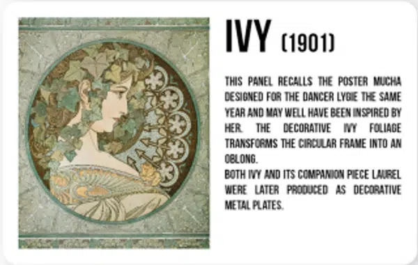 Magnet Alfons Mucha - Ivy
