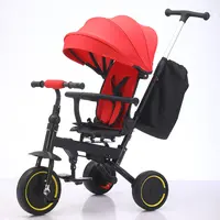 Dětská tříkolka Premium 5 v 1 červená