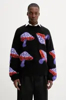 Svetr s příměsí mohéru MSGM pánský, černá barva, 3940MM200.257599