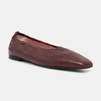 Kožené baleríny Pretty Ballerinas Camille vínová barva, 49872_001