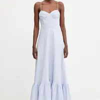 Lněné šaty Bardot