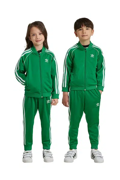 Detská tepláková súprava adidas Originals SST TRACKSUIT zelená farba, IY4791