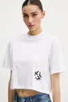 Tričko Karl Lagerfeld Jeans dámske, biela farba, A2W17076