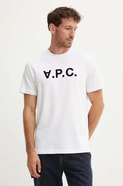 Bavlnené tričko A.P.C. t-shirt standard grand vpc GOTS
