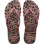 Žabky Havaianas SLIM ANIMALS dámske, čierna farba, na plochom podpätku, 4147964.1924