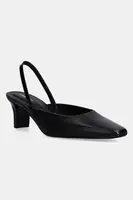 Kožené lodičky Calvin Klein HEEL SLING PUMP 50 - LTH