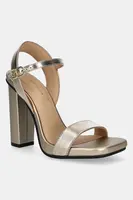 Kožené sandále Tommy Hilfiger HIGH HEEL GOLDEN LEATHER SANDAL