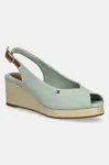 Sandále Tommy Hilfiger FLAG MID WEDGE ESPAD SLINGBACK