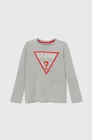 Detská bavlnená košeľa s dlhým rukávom Guess