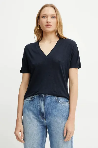 Tričko s prímesou ľanu BOSS