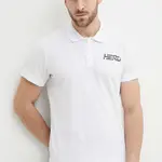 Bavlnené polo tričko Rossignol HERO biela farba, s potlačou, RLMMY05
