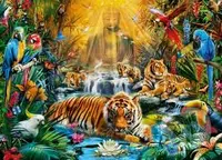 Mystic Tigers - puzzle z kategorie Zvířata