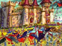 François Ruyer: Battle with dragons - puzzle z kategorie Umělecké
